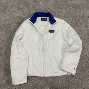 Florida gators white vintage light puffer jacket university of florida